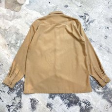 画像2: CAMEL COLOR FAUX SUEDE L/S SHIRT / Mens S(L) (2)