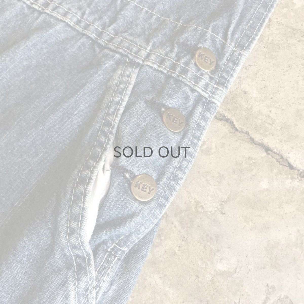 画像7: TUCK DESIGN TAPERED DENIM OVER ALL / Ladies M (7)