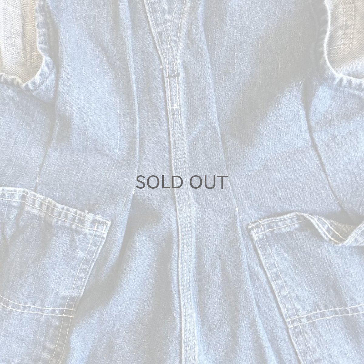 画像8: TUCK DESIGN TAPERED DENIM OVER ALL / Ladies M (8)