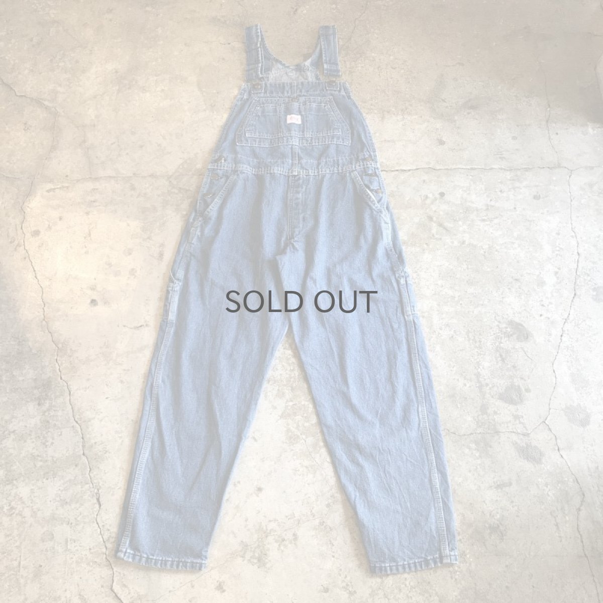 画像1: TUCK DESIGN TAPERED DENIM OVER ALL / Ladies M (1)