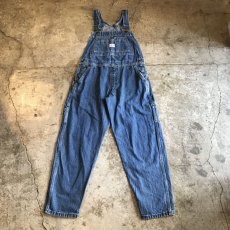 画像1: TUCK DESIGN TAPERED DENIM OVER ALL / Ladies M (1)