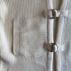 画像10: RING BELT DESIGN HOODY KNIT / Ladies M(36) / MADE IN ITALY  (10)