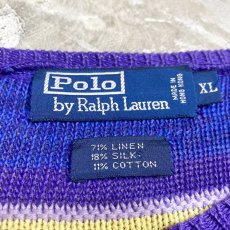 画像8: 90's【RALPH LAUREN】BORDER PATTERN LINEN L/S TOPS / Mens XL (8)