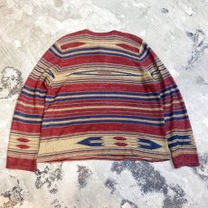 画像2: 90's【RALPH LAUREN】BORDER HENLEY NECK LINEN L/S TOPS / Mens XL (2)