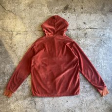 画像2: VELOUR HOODIE DESIGN L/S TOPS / Ladies M / MADE IN USA (2)