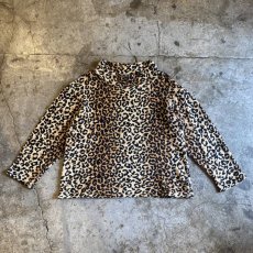 画像1: MOCK NECK LEOPARD PATTERN L/S TOPS / Ladies M~L (1)