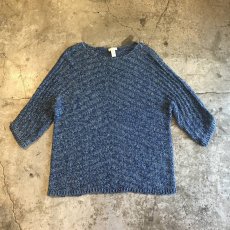 画像1: MIX COLOR DESIGN LAME MIX PATTERN COTTON KNIT / Ladies M(2) (1)