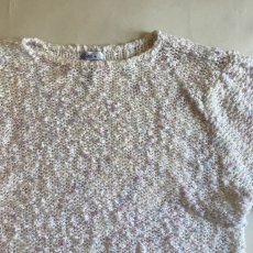 画像5: MIX COLOR PUFF SLEEVE KNIT SWEATER / Ladies L(44) (5)