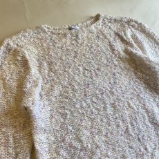 画像3: MIX COLOR PUFF SLEEVE KNIT SWEATER / Ladies L(44) (3)