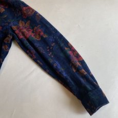 画像6: FLORAL PATTERN DESIGN VELVET L/S SHIRT  /  Ladies M (6)