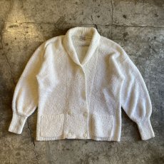 画像1: WHITE DOUBLE DESIGN KNIT JACKET / Ladies M (1)