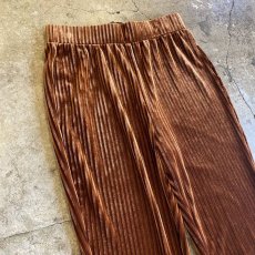 画像3: BROWN COLOR RIB VELVET FLARE PANTS / W25~W29 (3)