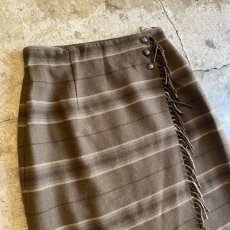 画像3: 【RALPH LAUREN】FRINGE WOOL WRAP SKIRT / W25 (3)