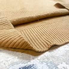 画像7: 50~60's CAMELHAIR V-NECK KNIT SWEATER / Mens M~L / MADE IN ENGLAND (7)