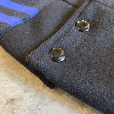 画像8: BLACK COLOR LEATHER SLEEVE AWARD JACKET / Ladoes L(38) / MADE IN USA (8)