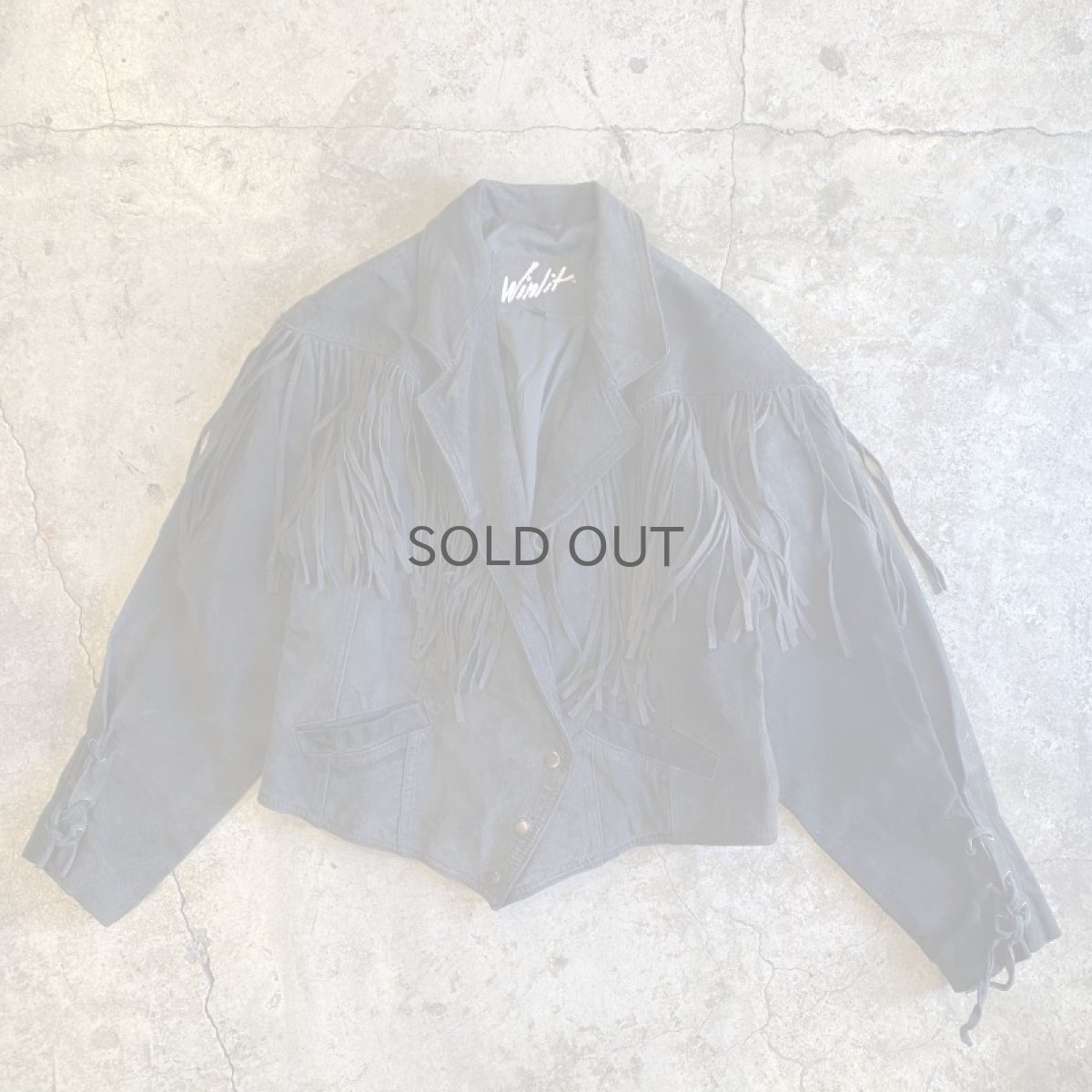 画像1: FRINGE DESIGN SUEDE SHORT JACKET / Ladies M  (1)