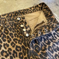 画像5: LEOPARD PATTERN DESIGN DENIM PANTS / W27 (5)