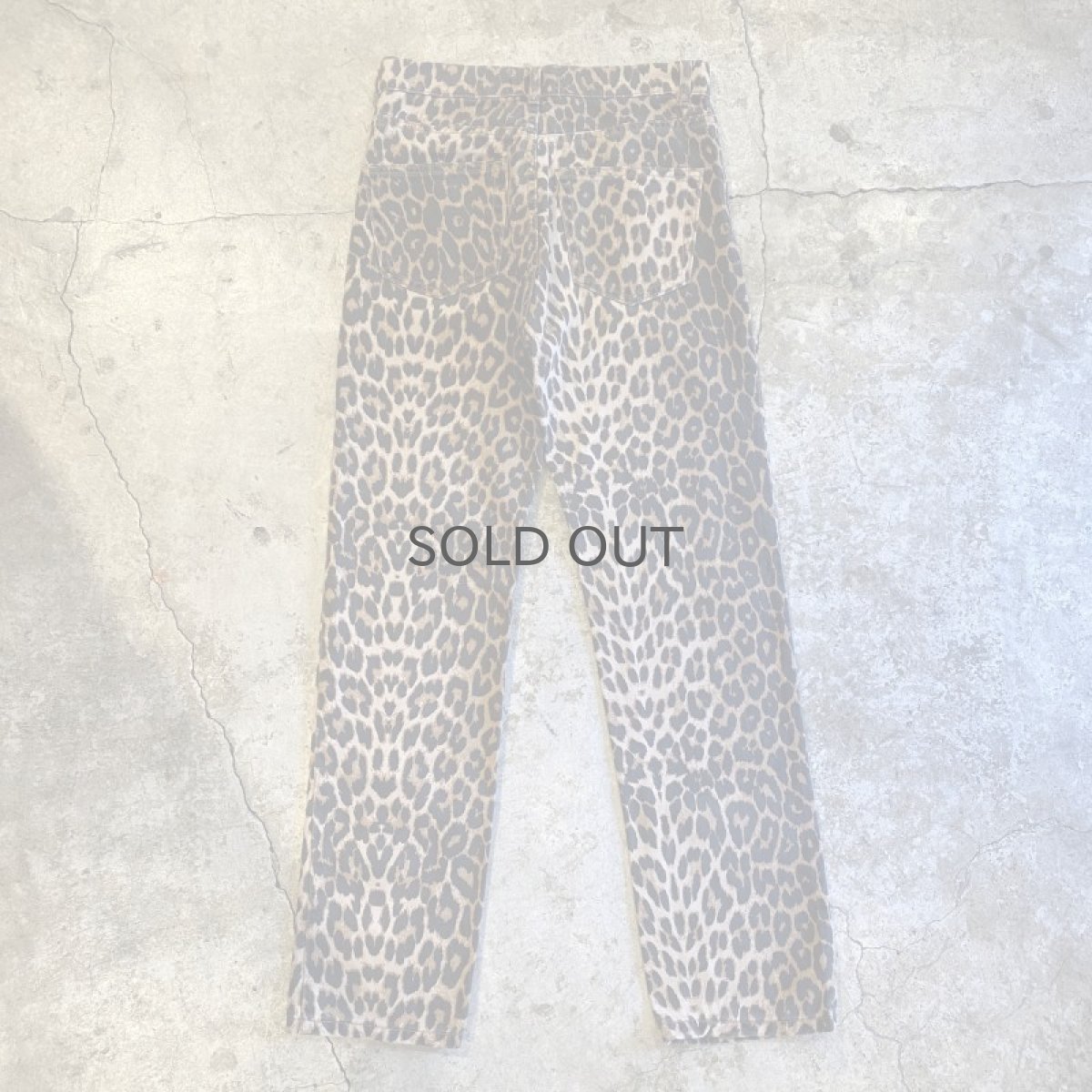 画像2: LEOPARD PATTERN DESIGN DENIM PANTS / W27 (2)