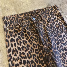 画像3: LEOPARD PATTERN DESIGN DENIM PANTS / W27 (3)