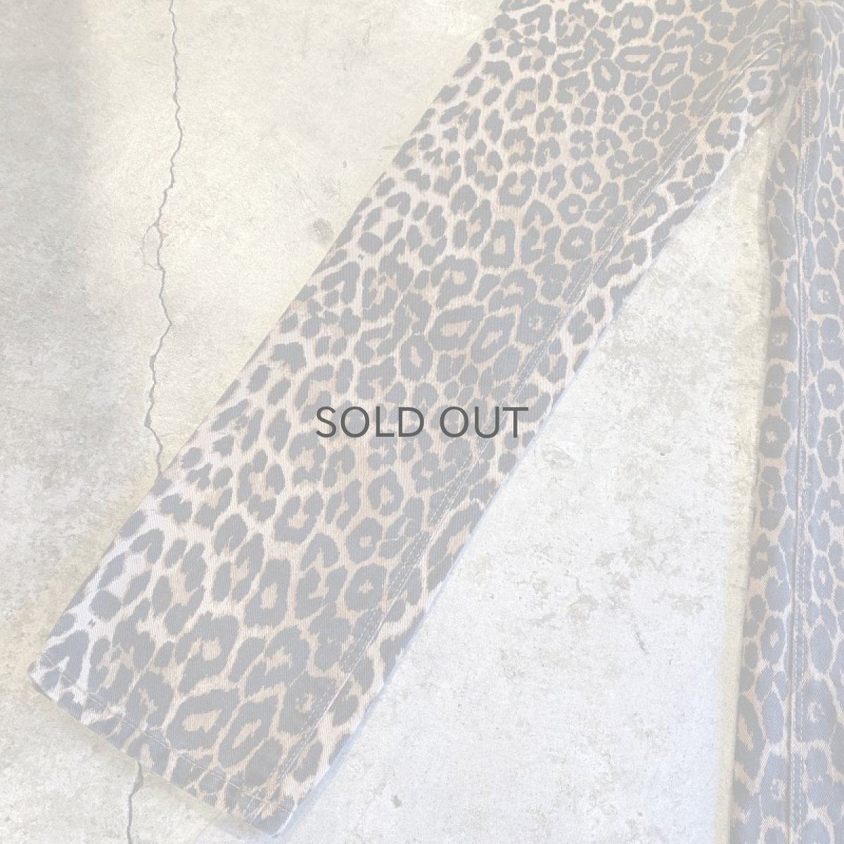 画像6: LEOPARD PATTERN DESIGN DENIM PANTS / W27 (6)