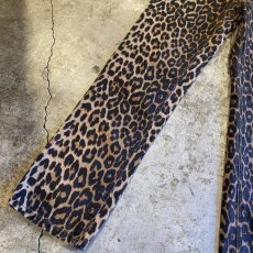 画像6: LEOPARD PATTERN DESIGN DENIM PANTS / W27 (6)