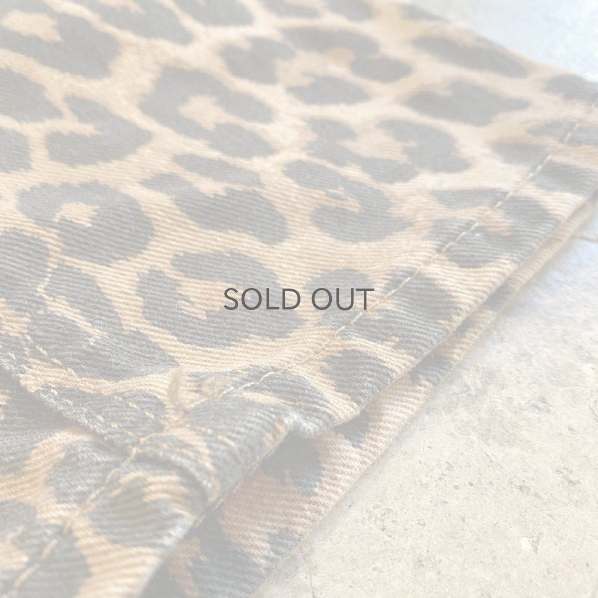 画像8: LEOPARD PATTERN DESIGN DENIM PANTS / W27 (8)
