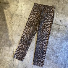 画像4: LEOPARD PATTERN DESIGN DENIM PANTS / W27 (4)