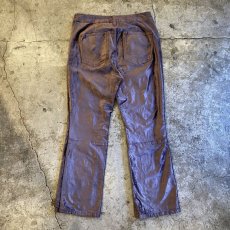 画像2: 【FREE PEOPLE】SHINY BROWN COLOR VELVET FLARE PANTS / W30 (2)