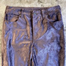 画像5: 【FREE PEOPLE】SHINY BROWN COLOR VELVET FLARE PANTS / W30 (5)