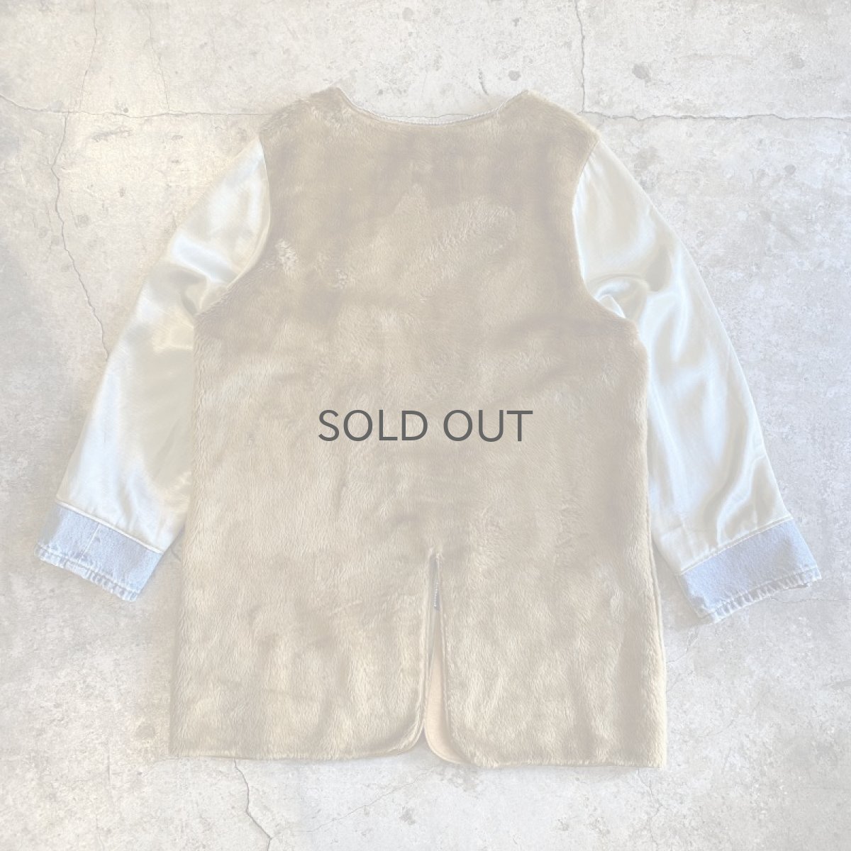 画像2: 【Wiz&Witch】"HOOK UP" DENIM SLEEVE OLD BOA LINER COAT / OS (2)