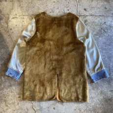 画像2: 【Wiz&Witch】"HOOK UP" DENIM SLEEVE OLD BOA LINER COAT / OS (2)