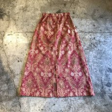 画像2: 【Wiz&Witch】"WANDERER" OLD RUG BACK SLIT LONG SKIRT / FREE (2)