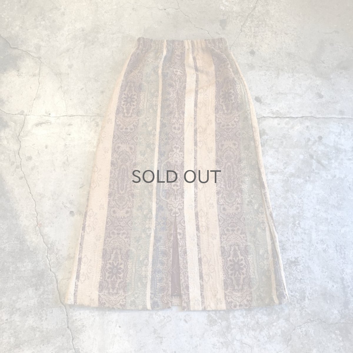 画像2: 【Wiz&Witch】"WANDERER" OLD RUG BACK SLIT LONG SKIRT / FREE (2)