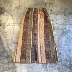 画像2: 【Wiz&Witch】"WANDERER" OLD RUG BACK SLIT LONG SKIRT / FREE (2)