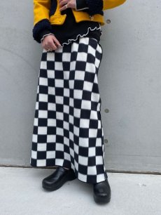 画像10: 【Wiz&Witch】"OUT STITCH" BACK SLIT C/F FLEECE SKIRT / FREE (10)