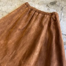 画像3: SUEDE LEATHER FLARE LONG SKIRT / W23~W30(S) (3)