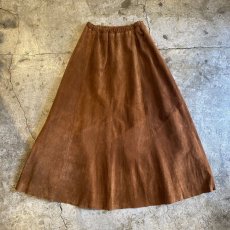 画像1: SUEDE LEATHER FLARE LONG SKIRT / W23~W30(S) (1)