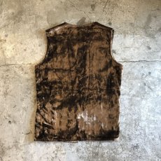 画像2: POINT WOOD DESIGN VELVET PATTERN VEST / Ladies M / MADE IN USA (2)