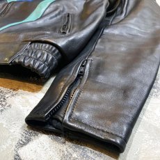 画像6: MOTOR CYCLE COLOR LEATHER JACKET / Mens L (6)