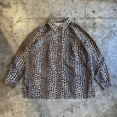 画像1: LEOPARD PATTERN DESIGN L/S SHIRT / Ladies L(14) (1)