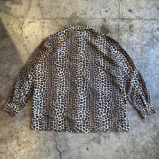 画像2: LEOPARD PATTERN DESIGN L/S SHIRT / Ladies L(14) (2)