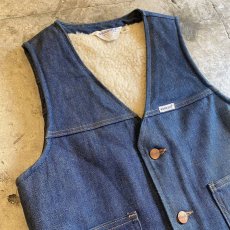 画像3: 【WRANGLER】DENIM DESIGN BOA VEST / Ladies S / MADE IN USA (3)