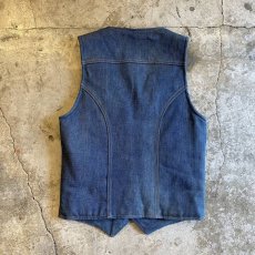 画像2: 【WRANGLER】DENIM DESIGN BOA VEST / Ladies S / MADE IN USA (2)