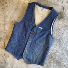 画像4: 【WRANGLER】DENIM DESIGN BOA VEST / Ladies S / MADE IN USA (4)