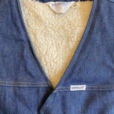 画像6: 【WRANGLER】DENIM DESIGN BOA VEST / Ladies S / MADE IN USA (6)