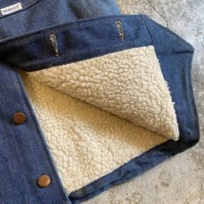 画像7: 【WRANGLER】DENIM DESIGN BOA VEST / Ladies S / MADE IN USA (7)