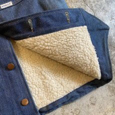 画像7: 【WRANGLER】DENIM DESIGN BOA VEST / Ladies S / MADE IN USA (7)