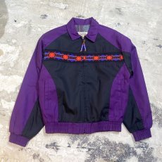 画像1: 90's NATIVE LINE BICOLOR WORK JACKET / Mens S~M(L) / MADE IN USA (1)