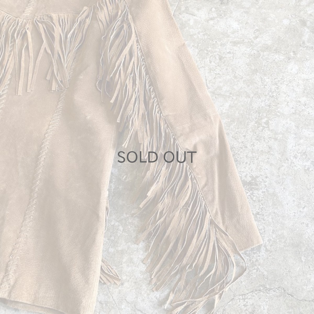 画像6: OLD FRINGE DESIGN SUEDE JACKET / Ladies M  (6)