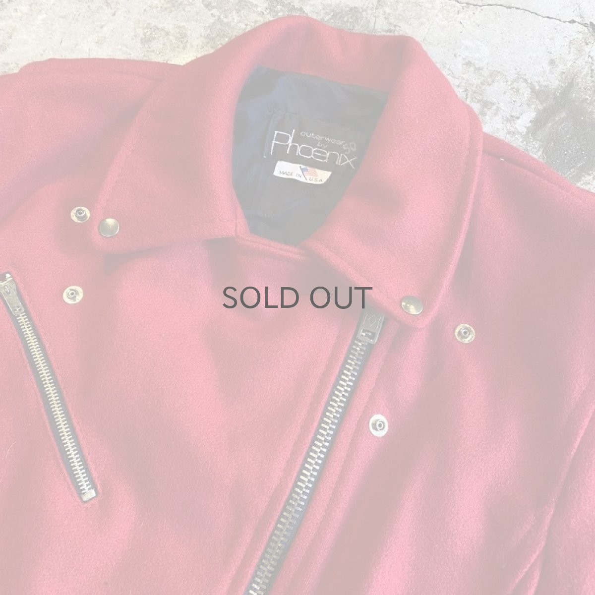 画像7: RED COLOR DESIGN RIDERS JACKET / Ladies M / MADE IN USA (7)